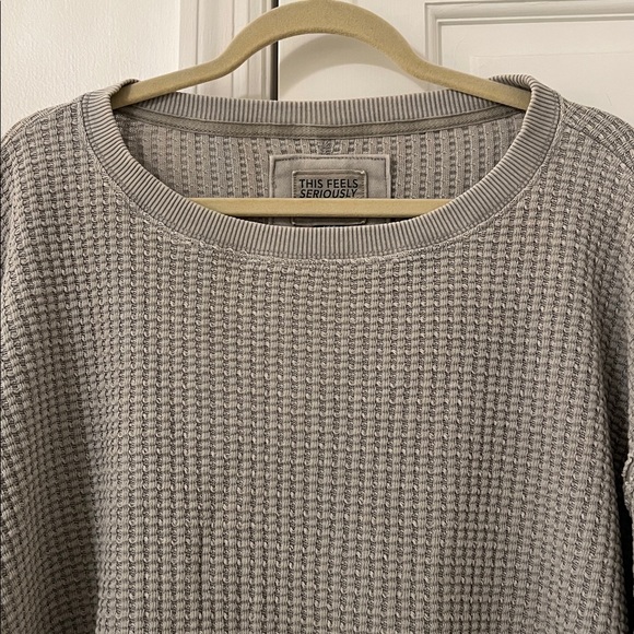 AE Big Hug Waffle Crew Neck Sweatshirt - Picture 8 of 15